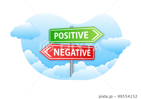 Positive and Negative road sign. Vector illustration. 99554152