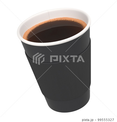 Paper coffee cup for cappuccino, americano, espresso, mocha, latte on white 99555327