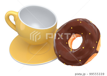 Ceramic coffee cup for cappuccino, americano, espresso, mocha, latte on white Ceramic coffee cup for cappuccino, americano, espresso, mocha, latte on white 99555339