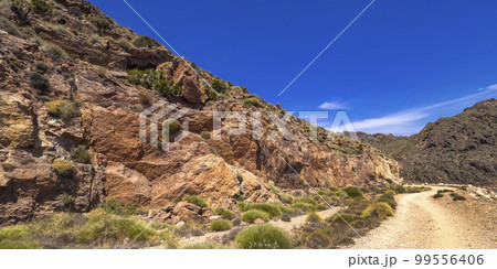 Panoramic View from Vela Blanca Volcanic Dome, Cabo de Gata-Nijar Natural Park, Spain Panoramic View from Vela Blanca Volcanic Dome, Cabo de Gata-Nijar Natural Park, Spain 99556406