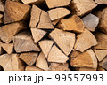 view of stacked loggs of fire wood 99557993