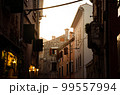 Historical city center of Rovinj, Croatia, in sunset light. 99557994
