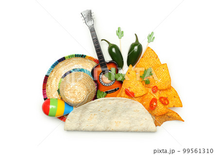 Concept of Mexico food, isolated on white background 99561310