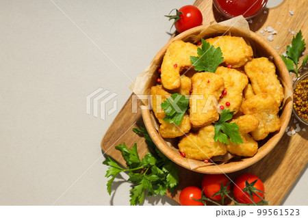 Concept of tasty fast food, nuggets, space for text 99561523