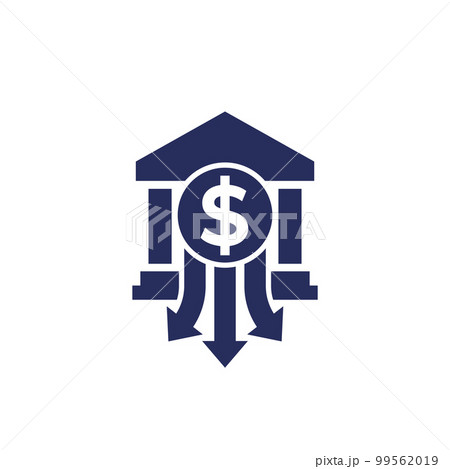 bank deposits drain icon, cash withdrawals bank deposits drain icon, cash withdrawals 99562019