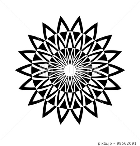Abstract Decorative Radial Circle Pattern. Round Design Element. Vector Art. Abstract Decorative Radial Circle Pattern. Round Design Element. Vector Art. 99562091