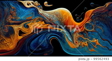 Abstract liquid graphics. Generative Ai imageのイラスト素材 [99562493] - PIXTA