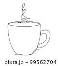 Cup continuous line art. 99562704