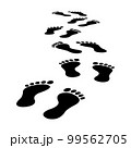 People foot trail silhouette. 99562705