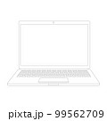 Laptop line contour icon. 99562709
