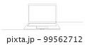 Laptop continuous line drawing. 99562712