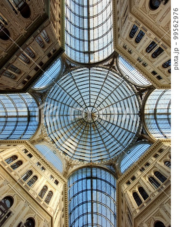 The Gallery Umberto dome fragment view from below. Naples, Italy. The Gallery Umberto dome fragment view from below. Naples, Italy. 99562976