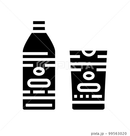 ayran milk product dairy glyph icon vector illustration 99563020