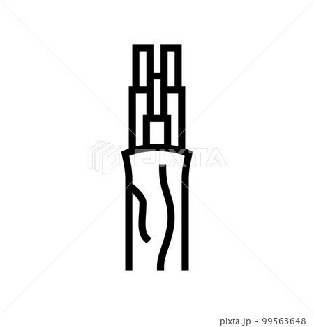 nm nonmetallic cable wire line icon vector illustration 99563648