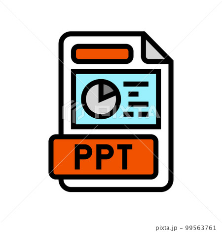 ppt file format document color icon vector illustration ppt file format document color icon vector illustration 99563761