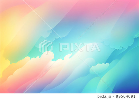 Soft colorful background with gradient pastel color palette. Abstract modern background. Illustration for banner, presentation template, wallpaper, text place and social media. Abstract geometric 99564091