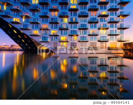 Amsterdam, Netherlands. A cityscape during sunset. Architecture of the Netherlands. 99564141