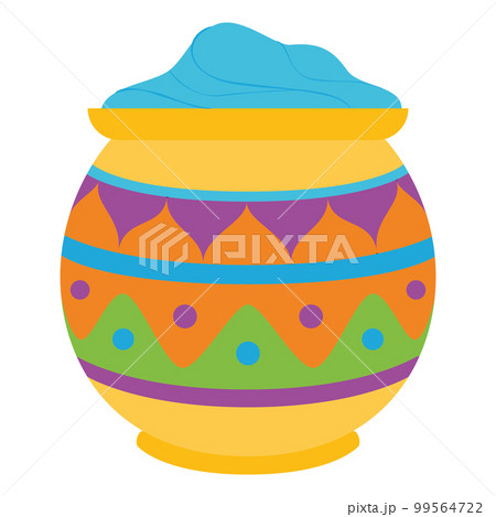 Isolated hindu powder on artisan vase Vector Isolated hindu powder on artisan vase Vector 99564722