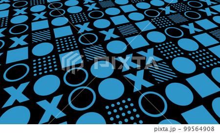 Repeating pattern of geometric shapes abstract background 99564908