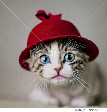 Little Cat with a hat 99564938