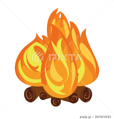 Isolated colored campfire sketch icon Vector 99565695