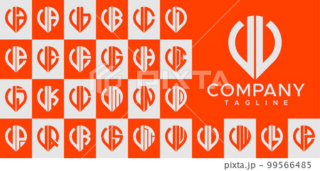 Modern pin point letter VV V logo design vector. 99566485