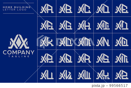 Minimalist home letter XX X logo design template Minimalist home letter XX X logo design template 99566517