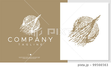 Abstract arrow grunge logo design template. 99566563