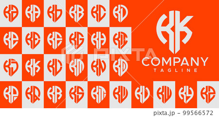 Modern pin point letter KK K logo design vector. 99566572