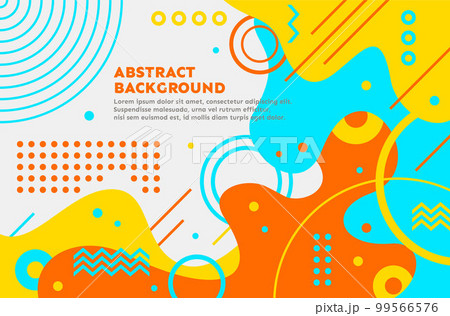 Colorful abstract memphis wave background design 99566576