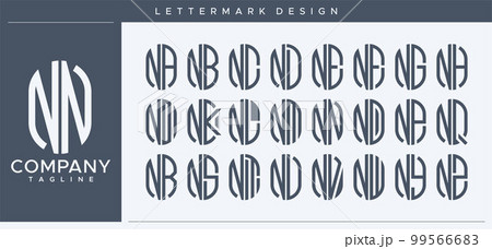 Abstract tube letter NN N logo design. Abstract tube letter NN N logo design. 99566683