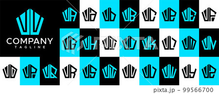 Abstract pentagon letter VV V logo design vector. Abstract pentagon letter VV V logo design vector. 99566700