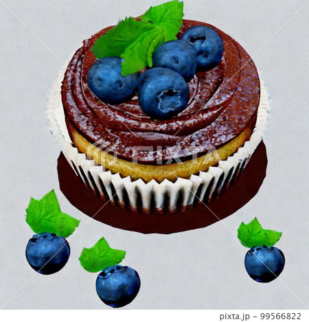 cupcake with blueberries cupcake with blueberries 99566822
