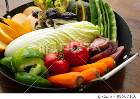 野菜たっぷりフライパン料理イメージ 99567116