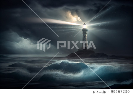 Comfortable bright bathroom with a boho-chic interior design, a free-standing white bath against the background of a panoramic window. hanging decor from dry grass. 99567230