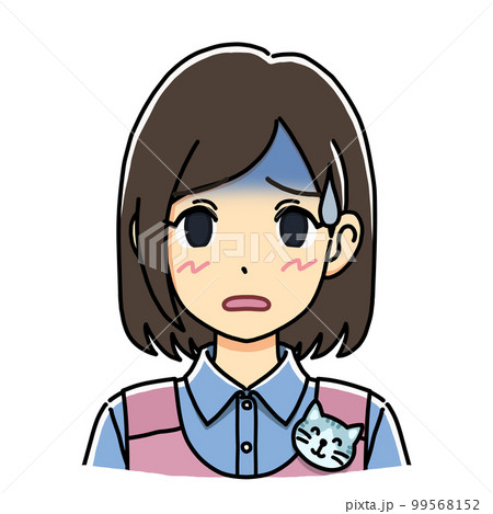 失敗してしまって青ざめた表情をしている保育士さんのイラスト 失敗してしまって青ざめた表情をしている保育士さんのイラスト 99568152