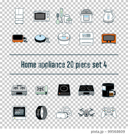 Household appliances illustration 20-piece set no.4 Household appliances illustration 20-piece set no.4 99568609