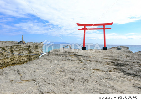 白浜神社海の赤鳥居 99568640