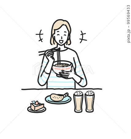 偏食の女性 99569433