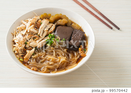 Stewed Chicken Noodle Soup Bowl Stewed Chicken Noodle Soup Bowl 99570442