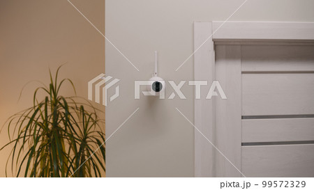 CCTV camera with microphone and motion sensor CCTV camera with microphone and motion sensor 99572329