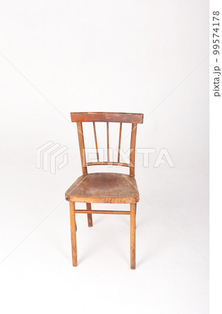 wood loft style chair on white background. isolated wood loft style chair on white background. isolated 99574178