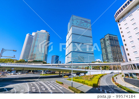 日本の東京都市景観 赤坂見附陸橋などを望む 日本の東京都市景観 赤坂見附陸橋などを望む 99574184