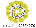 黄色の花の輪 両側 99574276