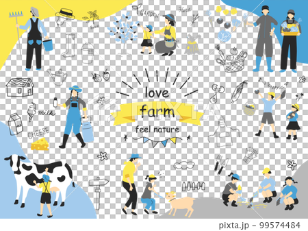 People who enjoy the farmer experience 99574484