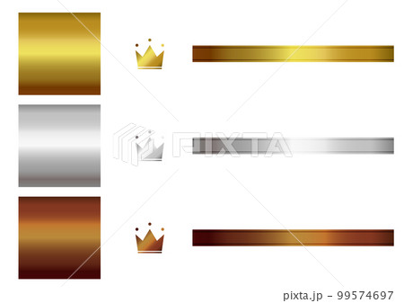 金銀銅のグラフィックスタイセット  99574697