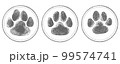 肉球　スタンプ　足跡 99574741