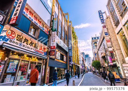 日本の東京都市景観 エスプラナード赤坂の愛称で親しまれている区道と街並み 日本の東京都市景観 エスプラナード赤坂の愛称で親しまれている区道と街並み 99575376