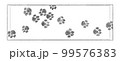 肉球　スタンプ　足跡 99576383