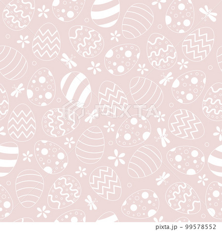 easter pattern with eggs in ornament vector 99578552